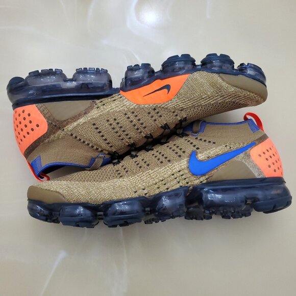 nike vapormax golden beige racer blue